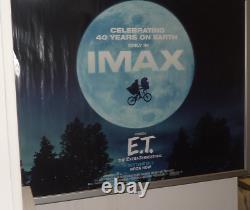 Affiche de cinéma du 40e anniversaire de E. T. Quad avec frais de port gratuits au Royaume-Uni, très rare