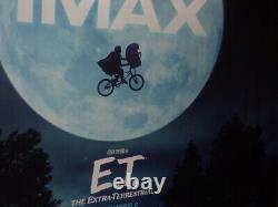 Affiche de cinéma du 40e anniversaire de E. T. Quad avec frais de port gratuits au Royaume-Uni, très rare