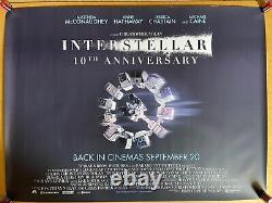Affiche de cinéma originale Interstellar UK Quad 10e anniversaire 2024