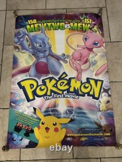 Affiche de cinéma originale Pokémon Le Premier Film 1999 Royaume-Uni format 27 x 40