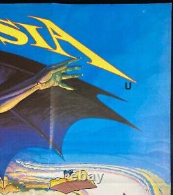 Affiche de cinéma originale Quad de Fantasia Mickey Mouse Walt Disney années 1980 RR