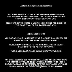 Affiche de cinéma originale Quad de Fantasia Mickey Mouse Walt Disney années 1980 RR