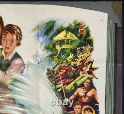 Affiche de cinéma originale Quad de La Famille Robinson Suisse John Mills Disney 1960