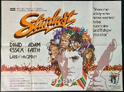 Affiche de cinéma originale Quad de Stardust avec David Essex et Adam Faith en 1974
