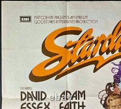 Affiche de cinéma originale Quad de Stardust avec David Essex et Adam Faith en 1974