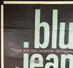 Affiche de cinéma originale Quad du film Blue Jeans Tom Chantrell Carol Lynley 1959