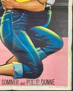 Affiche de cinéma originale Quad du film Blue Jeans Tom Chantrell Carol Lynley 1959