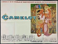 Affiche de cinéma originale Quad du film Camelot avec Richard Harris et Bob Peak en 1967