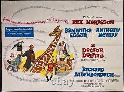 Affiche de cinéma originale Quad du film Docteur Dolittle Rex Harrison 1967