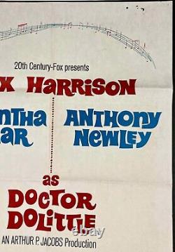 Affiche de cinéma originale Quad du film Docteur Dolittle Rex Harrison 1967