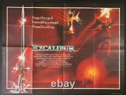Affiche de cinéma originale Quad du film Excalibur avec Liam Neeson et Helen Mirren 1981