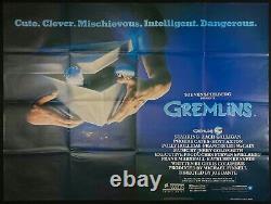 Affiche de cinéma originale Quad du film Gremlins de Joe Dante 1984