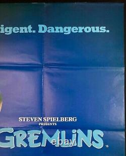 Affiche de cinéma originale Quad du film Gremlins de Joe Dante 1984