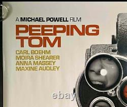 Affiche de cinéma originale Quad du film Peeping Tom de Michael Powell 2023RR