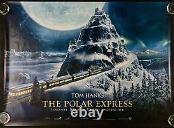 Affiche de cinéma originale Quad du film Polar Express avec Tom Hanks pour Noël 2004