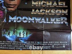 Affiche de cinéma originale britannique très rare Moonwalker de Michael Jackson de 1988