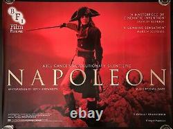 Affiche de cinéma originale du film Napoléon Quad d'Abel Gance BFI 2016 RR