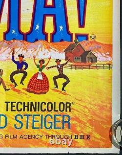 Affiche de cinéma originale du film Oklahoma Quad Rogers Hammerstein Gordon MacRae 1955