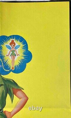 Affiche de cinéma originale en quad de Peter Pan - Réédition Walt Disney