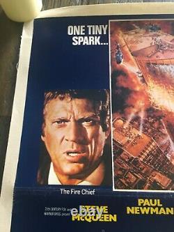 Affiche de cinéma originale vintage de Towering Inferno US/UK spéciale linéaire soutenue