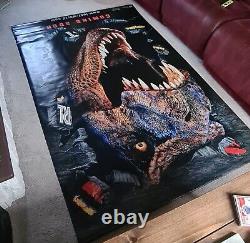 Affiche de cinéma vintage du géant Jurassic Park 2 de 1997 pour la salle de loisirs, film classique.