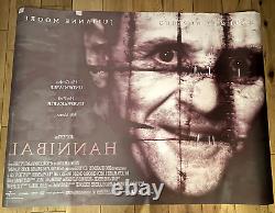 Affiche de film 'Hannibal' 2000 UK Quad / Double face (30 x 40) État neuf enroulée