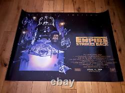 Affiche de film 'L'Empire contre-attaque' Édition spéciale Quad avancée originale UK