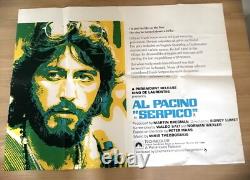 Affiche de film Quad du Royaume-Uni de 1973 AL PACINO SERPICO 40 x 30