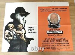 Affiche de film UK Quad 1976 de Alfred Hitchcock PLOT FAMILIAL 40 x 30