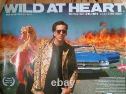 Affiche de film UK Quad originale de WILD AT HEART des années 1990 30x40 DAVID LYNCH. Film