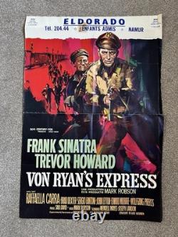 Affiche de film Von Ryan's Express originale rare de Belgique