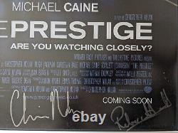 Affiche de film authentique et originale THE PRESTIGE 27x40 signée par le casting en 2006