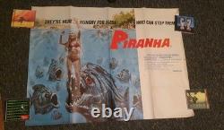 Affiche de film cinéma originale du Royaume-Uni Piranha 1978 en très bon état