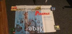 Affiche de film cinéma originale du Royaume-Uni Piranha 1978 en très bon état