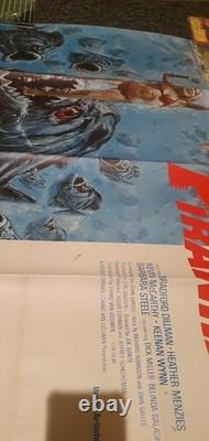 Affiche de film cinéma originale du Royaume-Uni Piranha 1978 en très bon état
