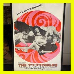 Affiche de film encadrée originale du milieu du siècle pop art The Touchables 1968