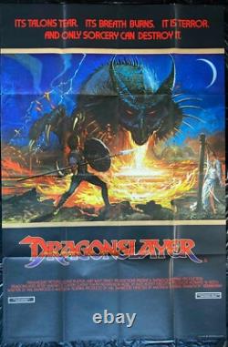 Affiche de film originale Double Quad de Dragonslayer Disney 1981