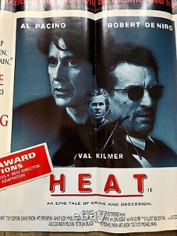 Affiche de film originale, Heat, 1995, version ultra rare UK quad pleine taille