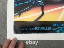 Affiche de film originale Quad britannique de 1982 Tron