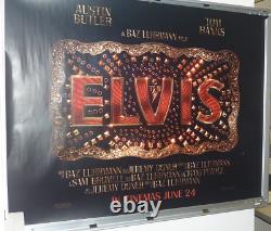 Affiche de film originale Quad d'Elvis Teaser Austin Butler 2022 avec frais de port gratuits au Royaume-Uni