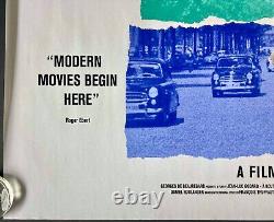 Affiche de film originale Quad de A bout de souffle Jean-Luc Godard 60e anniversaire RR