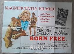 Affiche de film originale Quad de Born Free 1966
