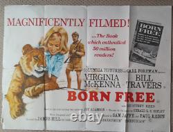 Affiche de film originale Quad de Born Free 1966
