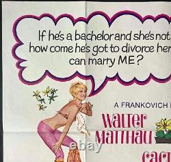 Affiche de film originale Quad de Cactus Flower avec Ingrid Bergman et Goldie Hawn 1969