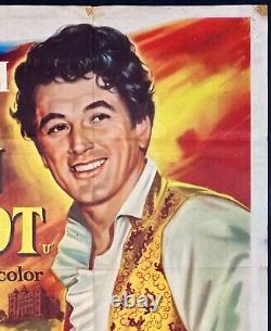 Affiche de film originale Quad de Captain Lightfoot avec Bill Wiggins et Rock Hudson '55