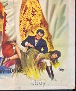 Affiche de film originale Quad de Captain Lightfoot avec Bill Wiggins et Rock Hudson '55