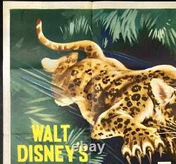 Affiche de film originale Quad de Jungle Cat Walt Disney 1960