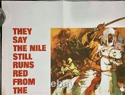 Affiche de film originale Quad de Khartoum avec Charlton Heston et Laurence Olivier 1966
