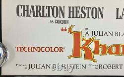 Affiche de film originale Quad de Khartoum avec Charlton Heston et Laurence Olivier 1966