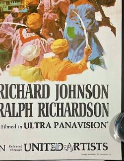 Affiche de film originale Quad de Khartoum avec Charlton Heston et Laurence Olivier 1966